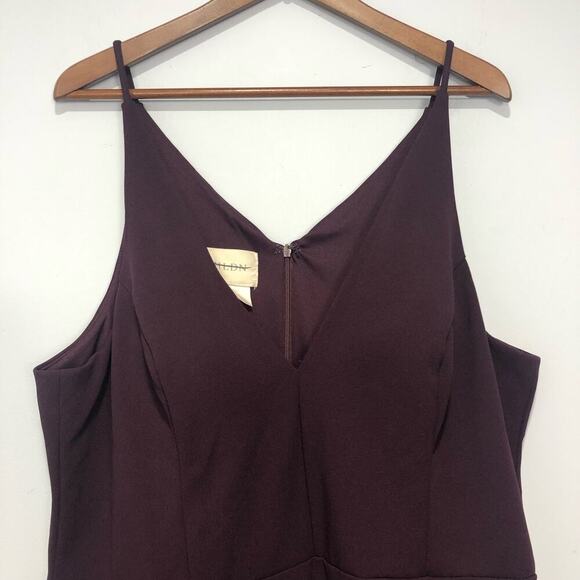 BHLDN Womens Jones V-Neck Crepe Maxi Dress in Purple Size US 20 - Picture 4 of 9